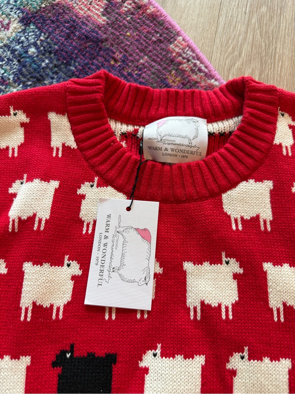 Warm & Wonderful Fitted "Diana Edition" Cotton Sheep Sweater Women’s Size XL - Picture 8 of 8